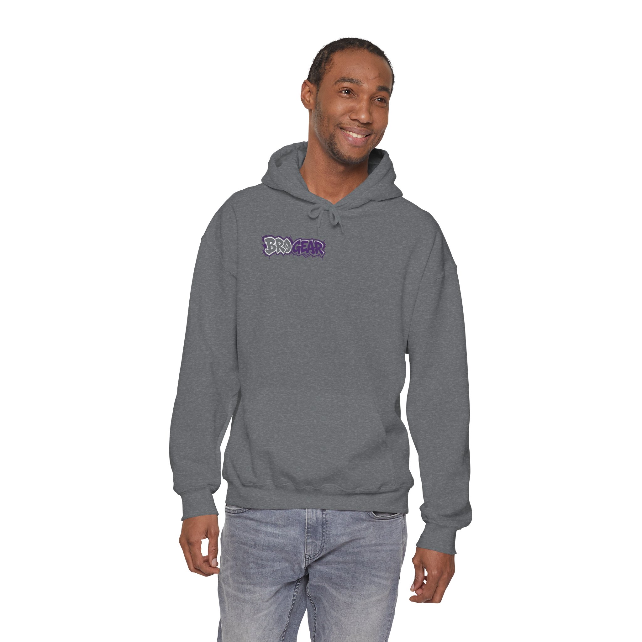 BRO Gear Anime Character Hoodie | Black Graphic Streetwear, Purple Orange Design - Image 12