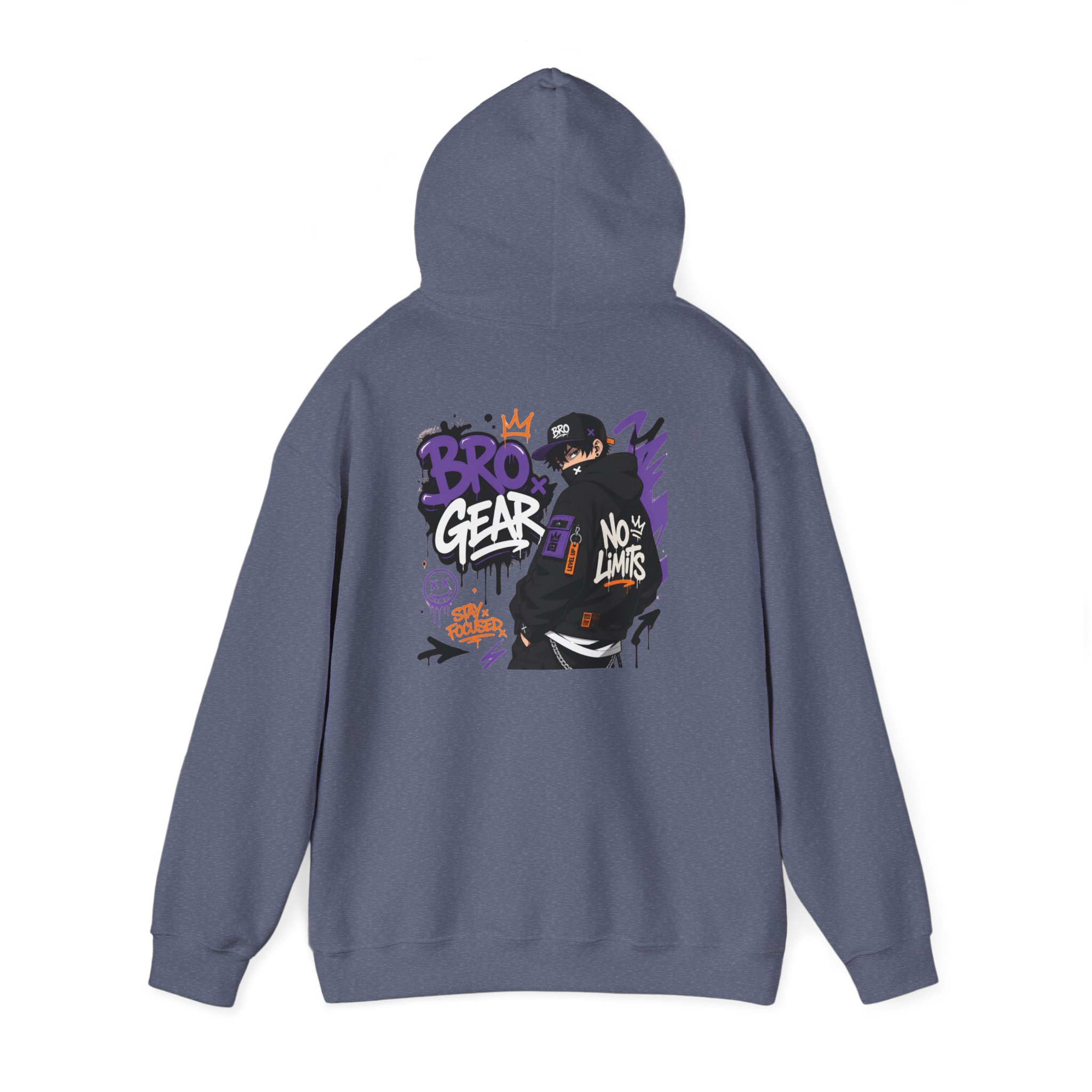 Bro Gear No Limits Graphic Hoodie | Streetwear Anime Character - Image 13