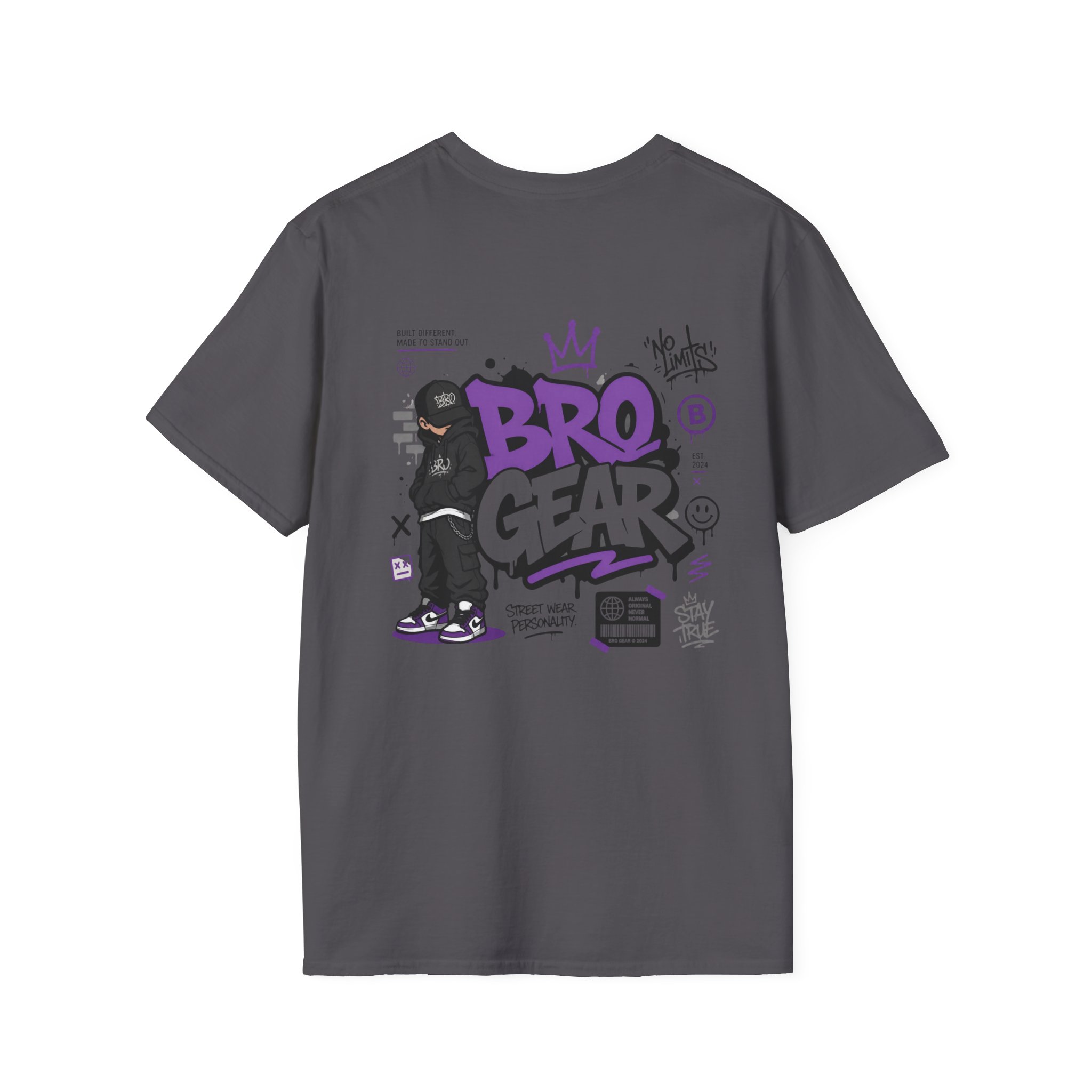 Bro Gear graffiti logo T-Shirt | streetwear skate graphic - Image 16