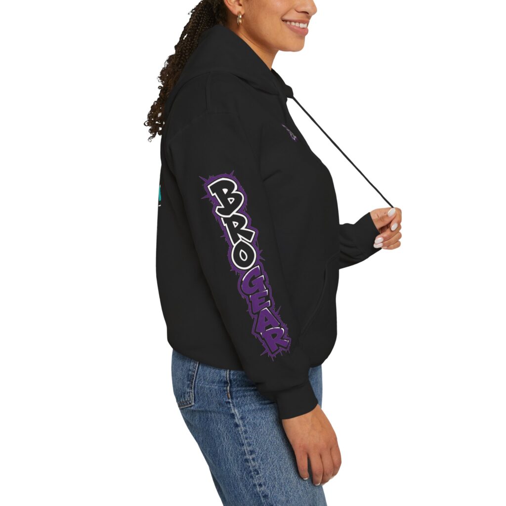 BRB Fear Graphic Hoodie | Streetwear Graffiti Backprint, Sleeve Text