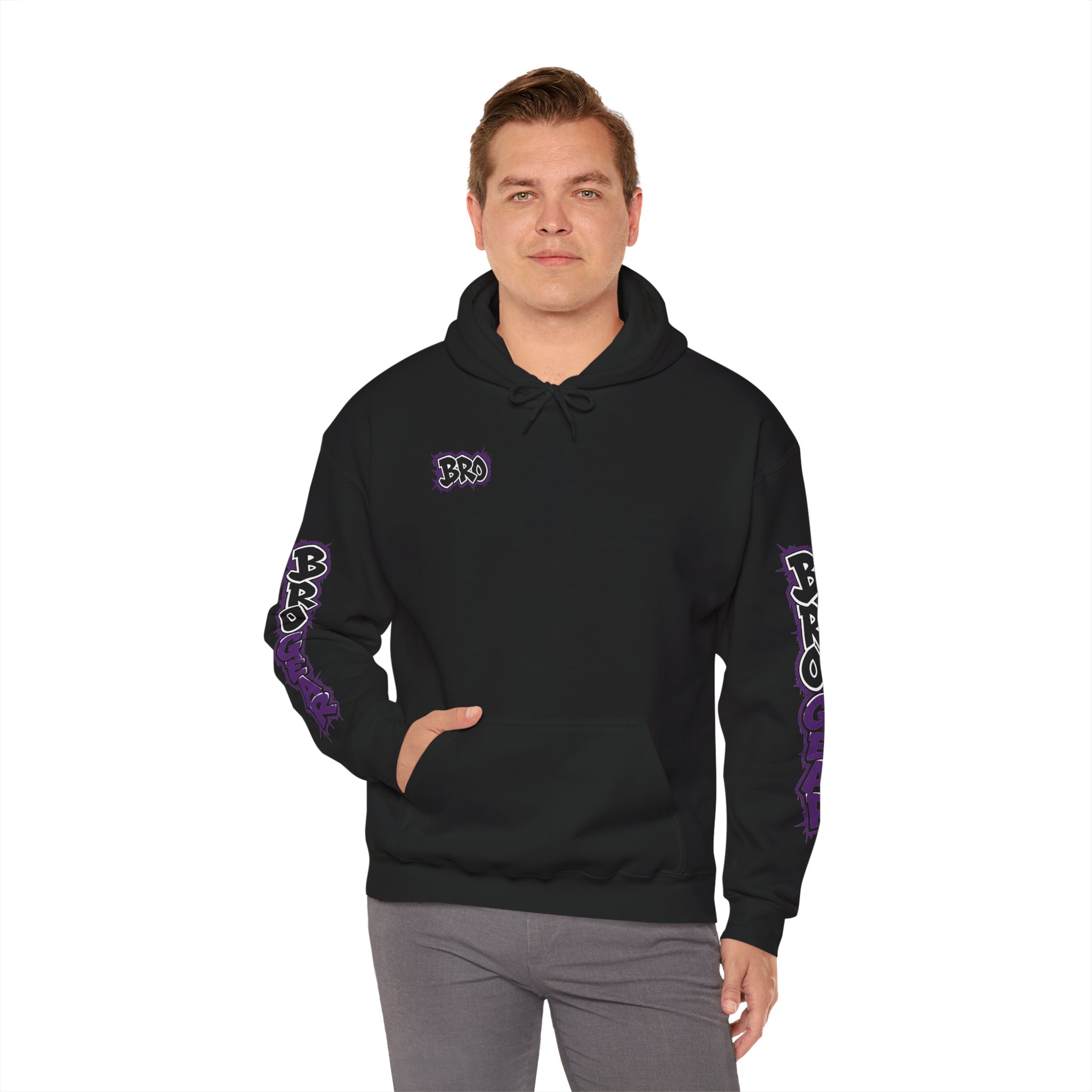 BRB Fear Graphic Hoodie | Streetwear Graffiti Backprint, Sleeve Text - Image 4