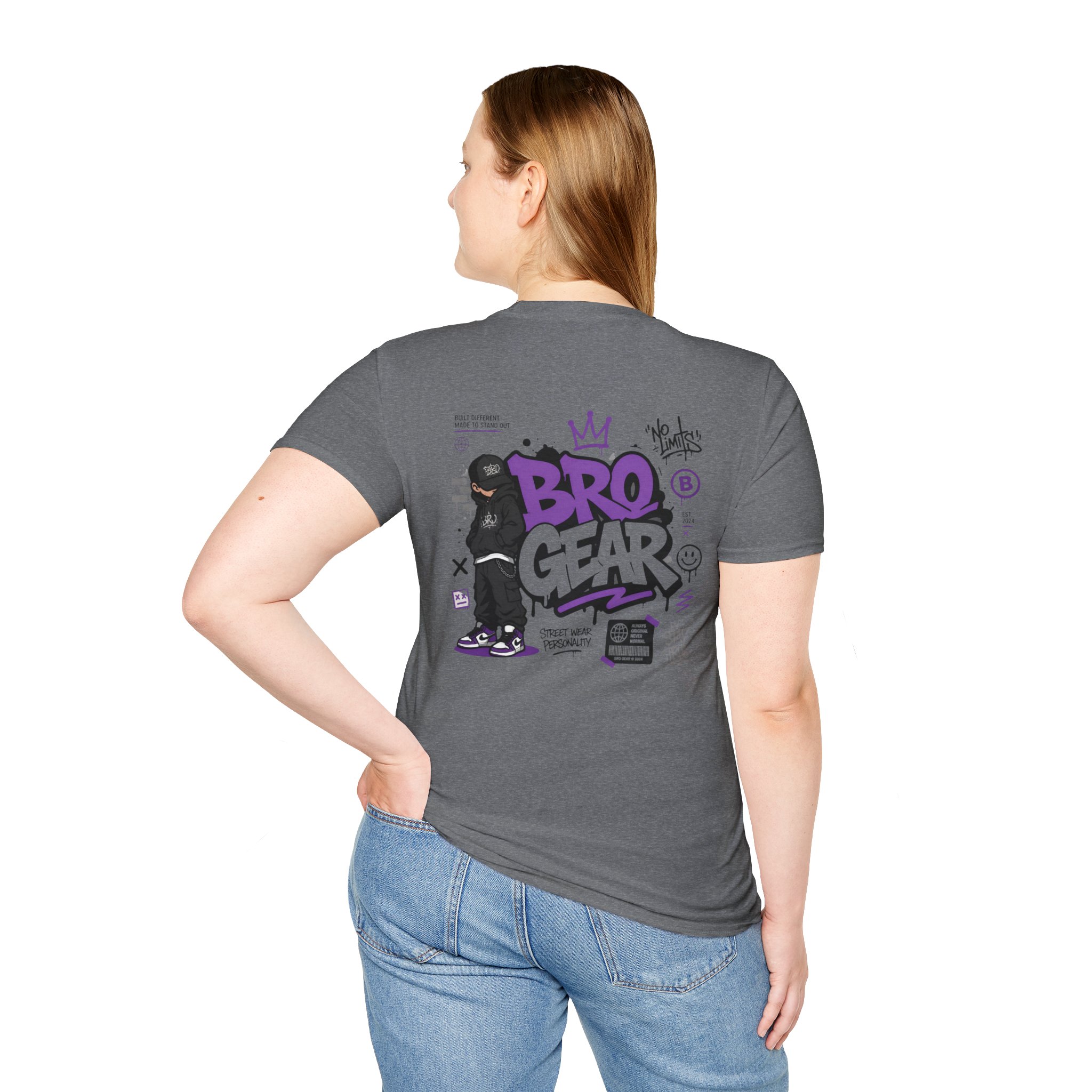 Bro Gear graffiti logo T-Shirt | streetwear skate graphic - Image 13