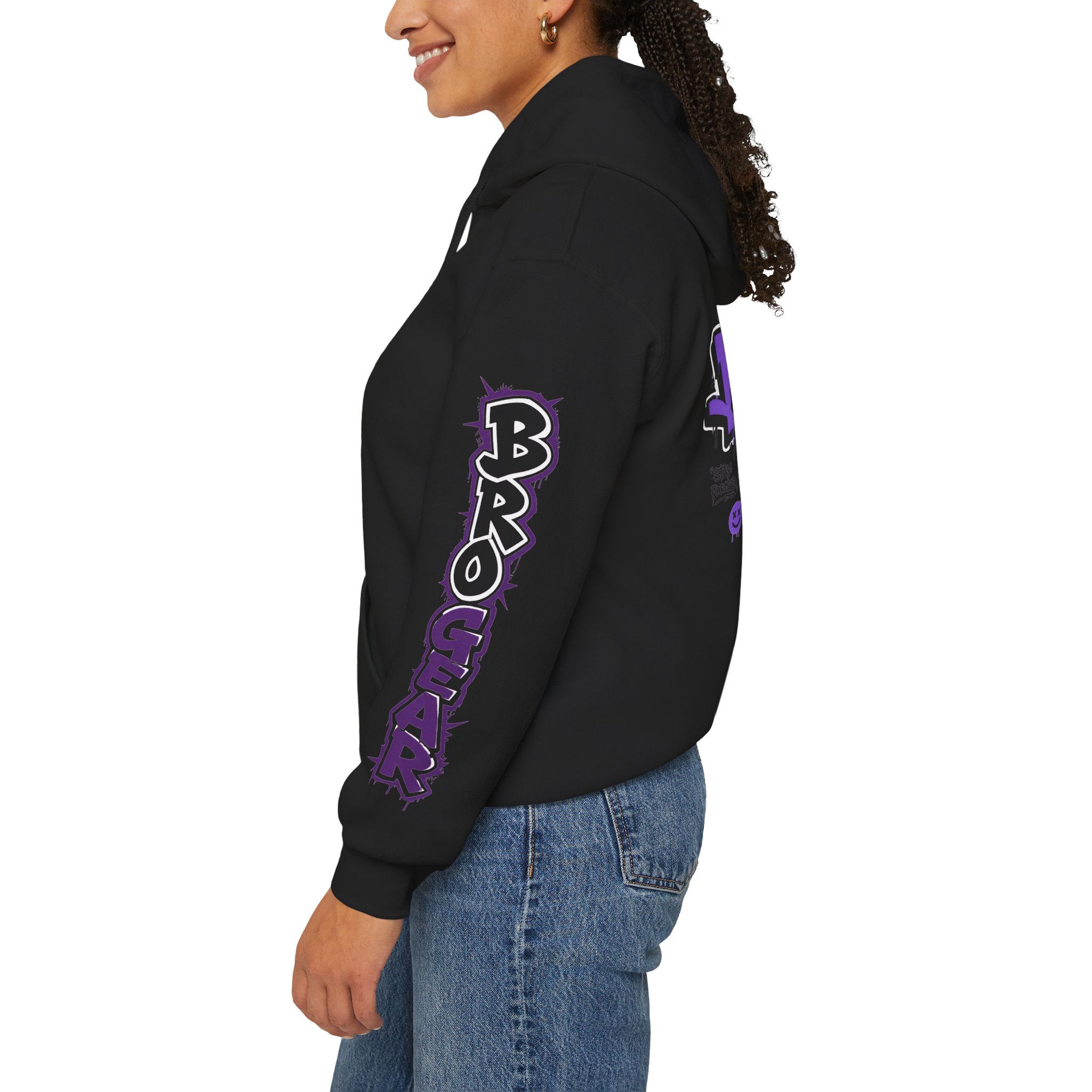 BRB Fear Graphic Hoodie | Streetwear Graffiti Backprint, Sleeve Text - Image 6
