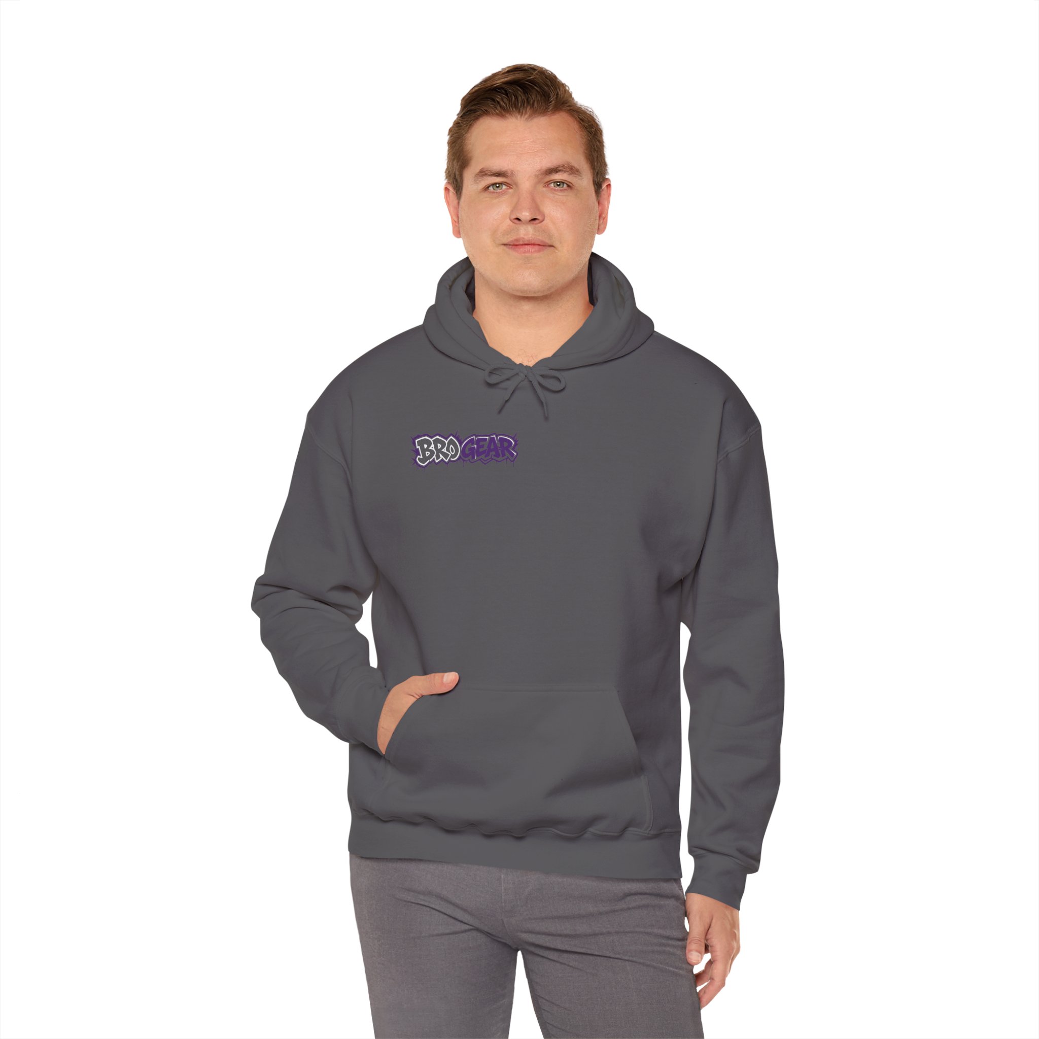 BRO Gear Anime Character Hoodie | Black Graphic Streetwear, Purple Orange Design - Image 17