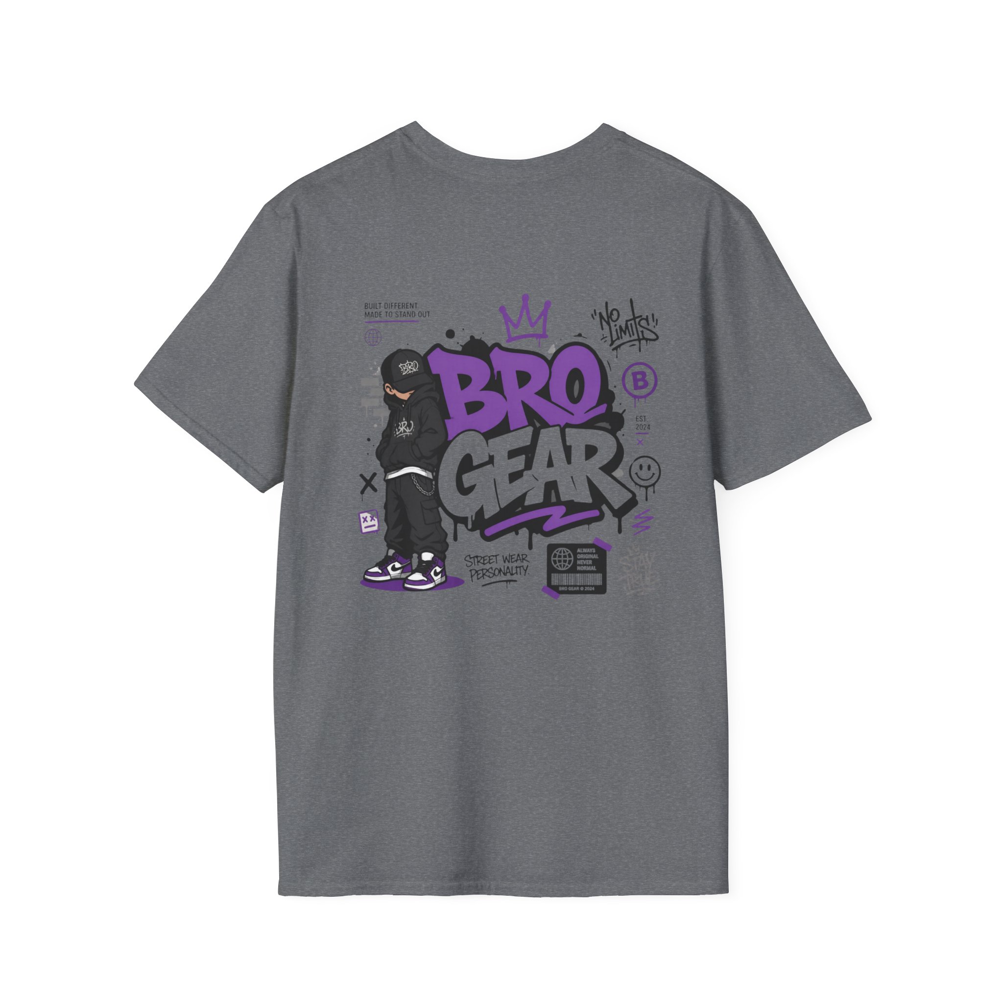 Bro Gear graffiti logo T-Shirt | streetwear skate graphic - Image 11