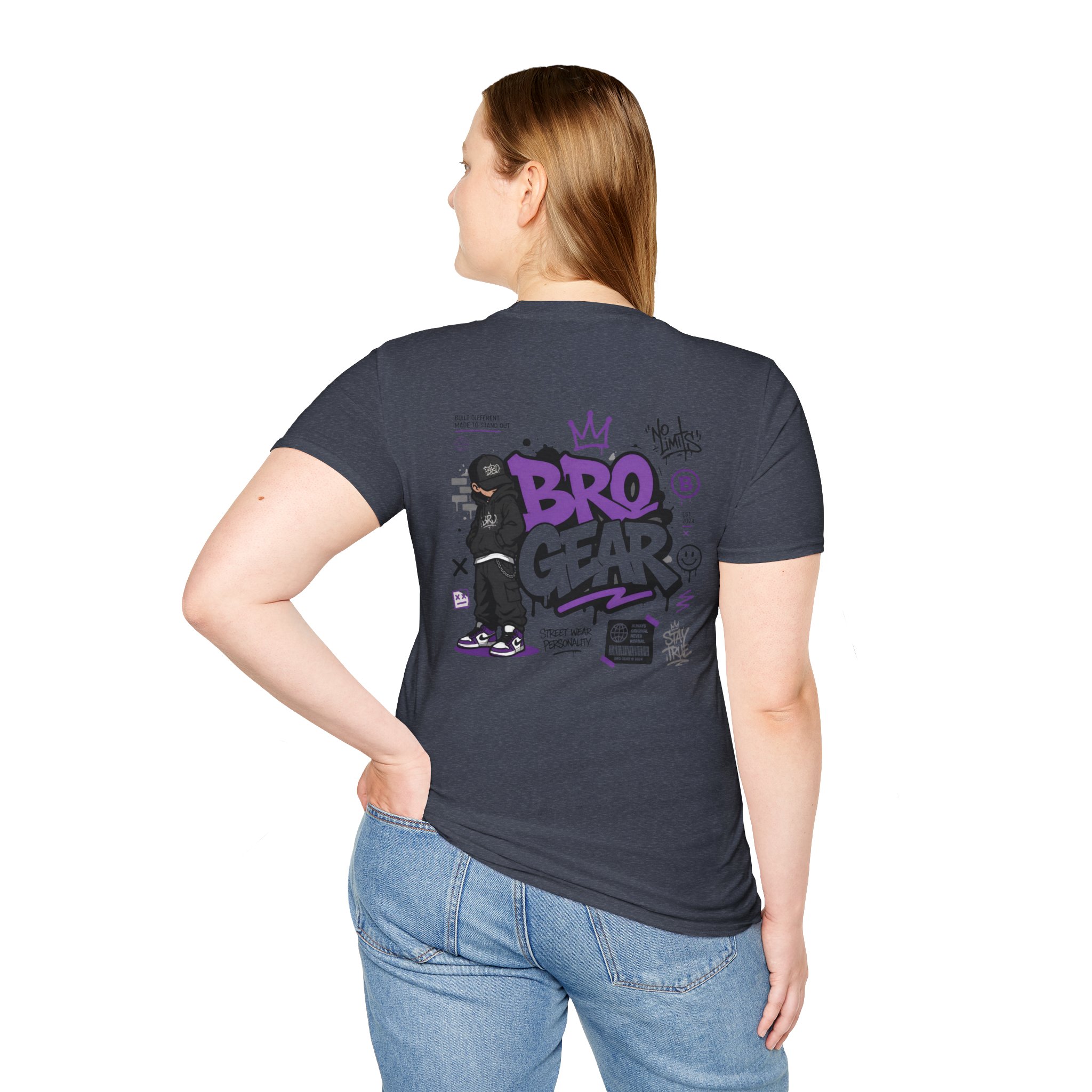 Bro Gear graffiti logo T-Shirt | streetwear skate graphic - Image 18