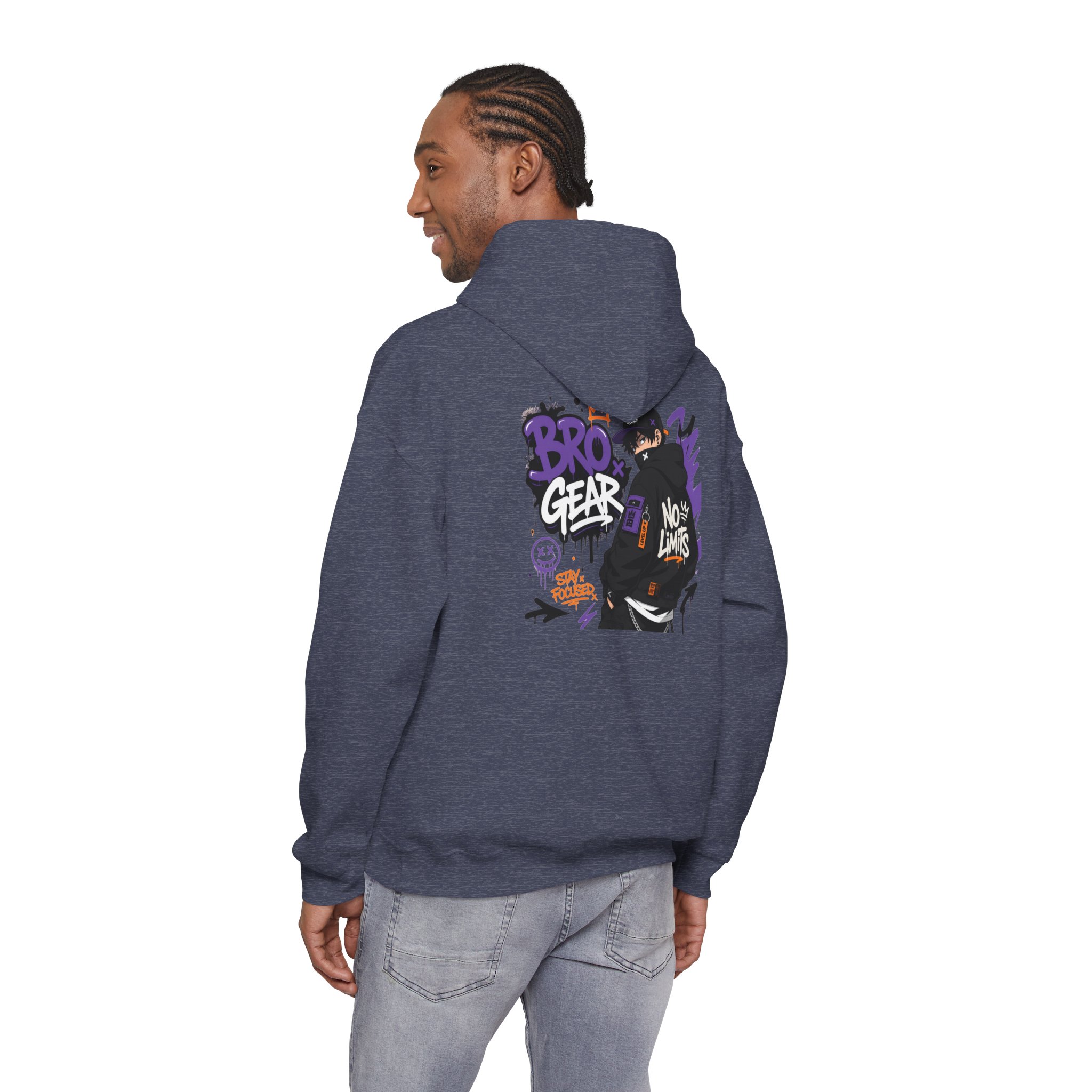Bro Gear No Limits Graphic Hoodie | Streetwear Anime Character - Image 12