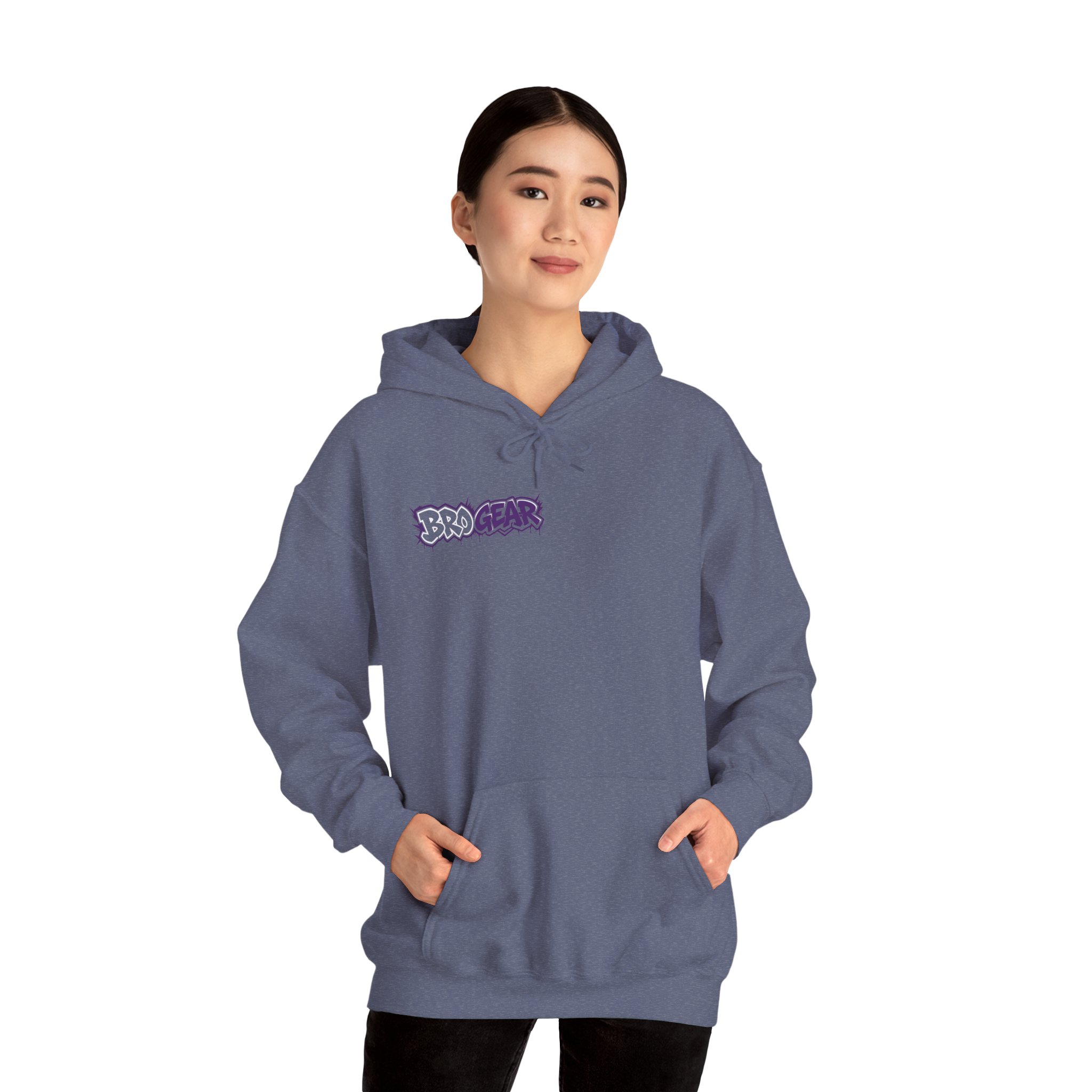 BRO Gear Anime Character Hoodie | Black Graphic Streetwear, Purple Orange Design - Image 21