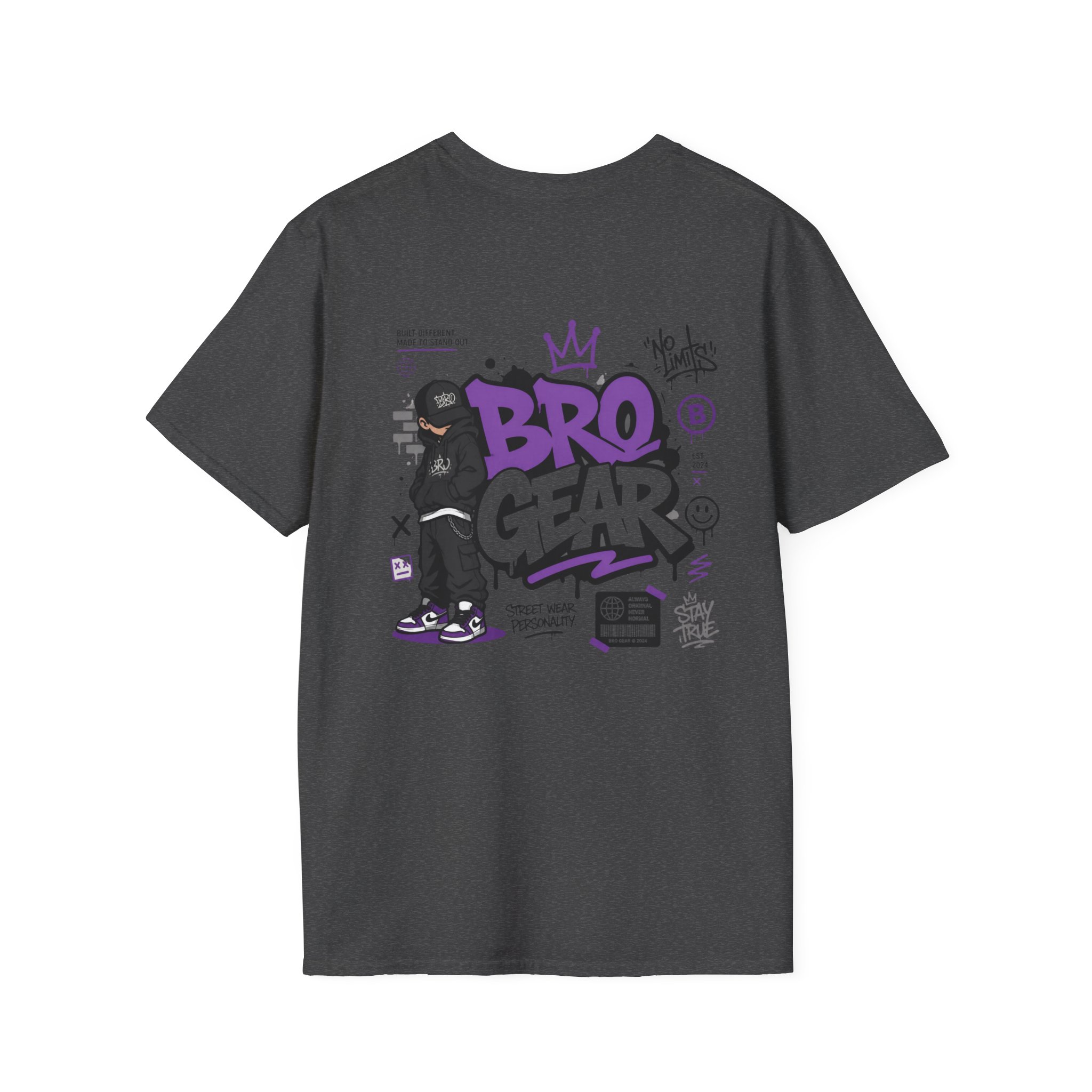 Bro Gear graffiti logo T-Shirt | streetwear skate graphic - Image 4
