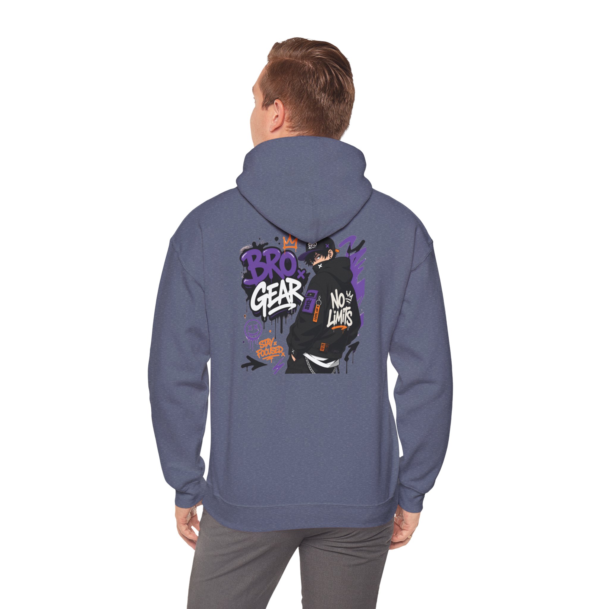 Bro Gear No Limits Graphic Hoodie | Streetwear Anime Character - Image 16