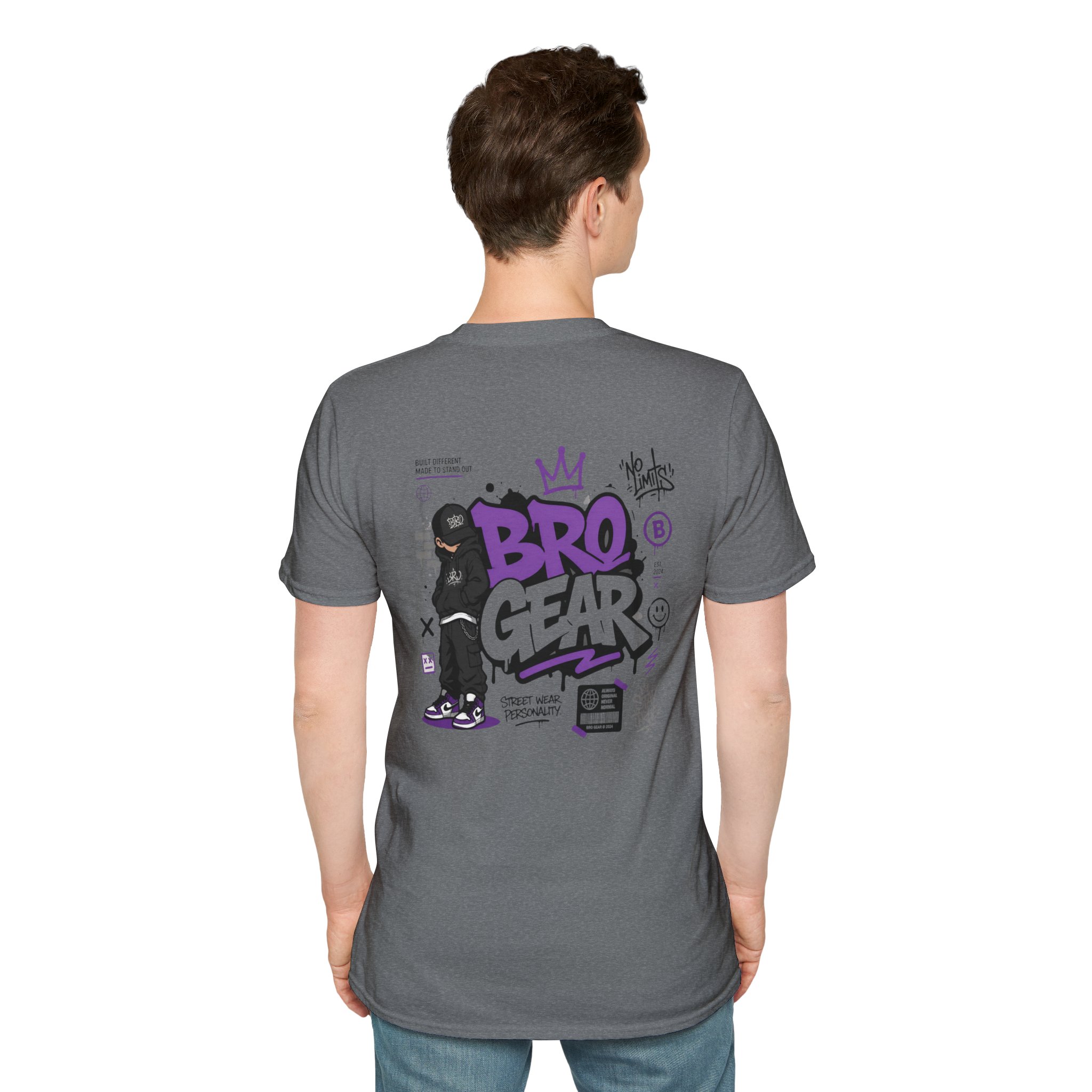 Bro Gear graffiti logo T-Shirt | streetwear skate graphic - Image 15