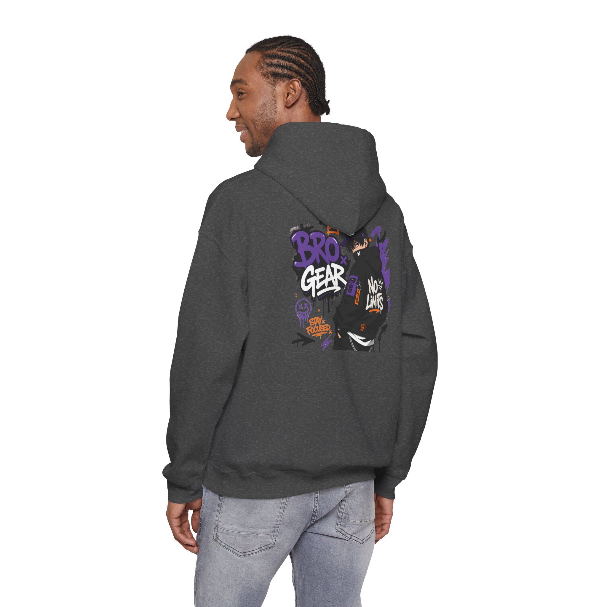 Bro Gear No Limits Graphic Hoodie | Streetwear Anime Character - Image 6
