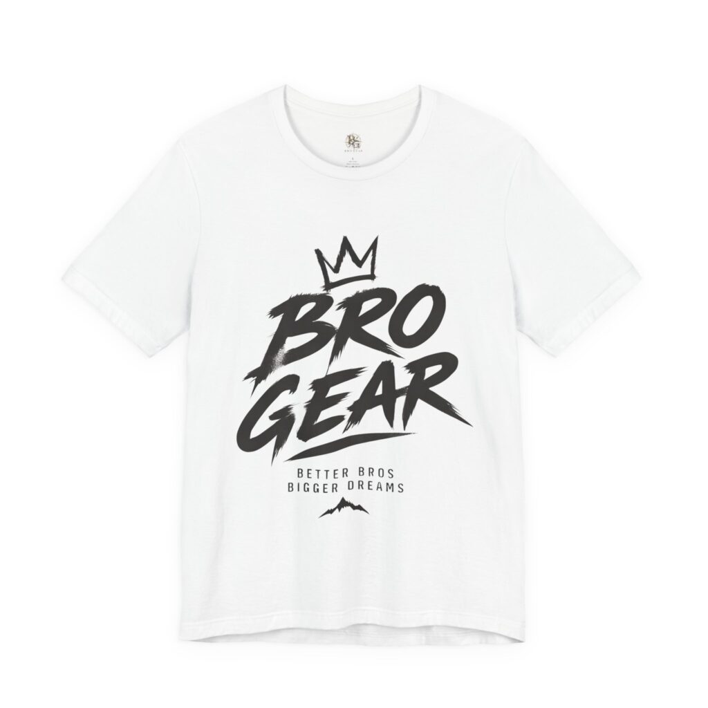 Bro Gear graphic tee | Bro Gear logo shirt, streetwear crown design