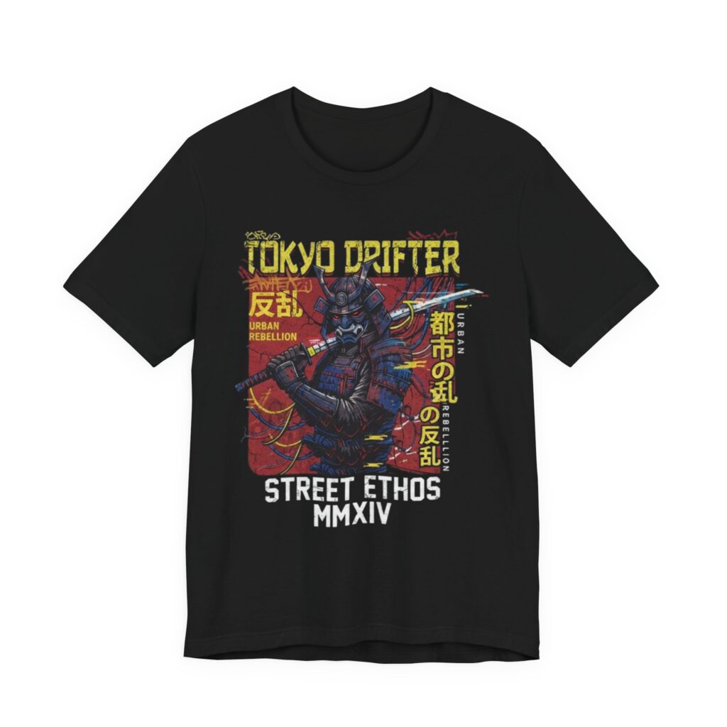 Tokyo Drifter Samurai Graphic Tee | Retro Kanji Street Art