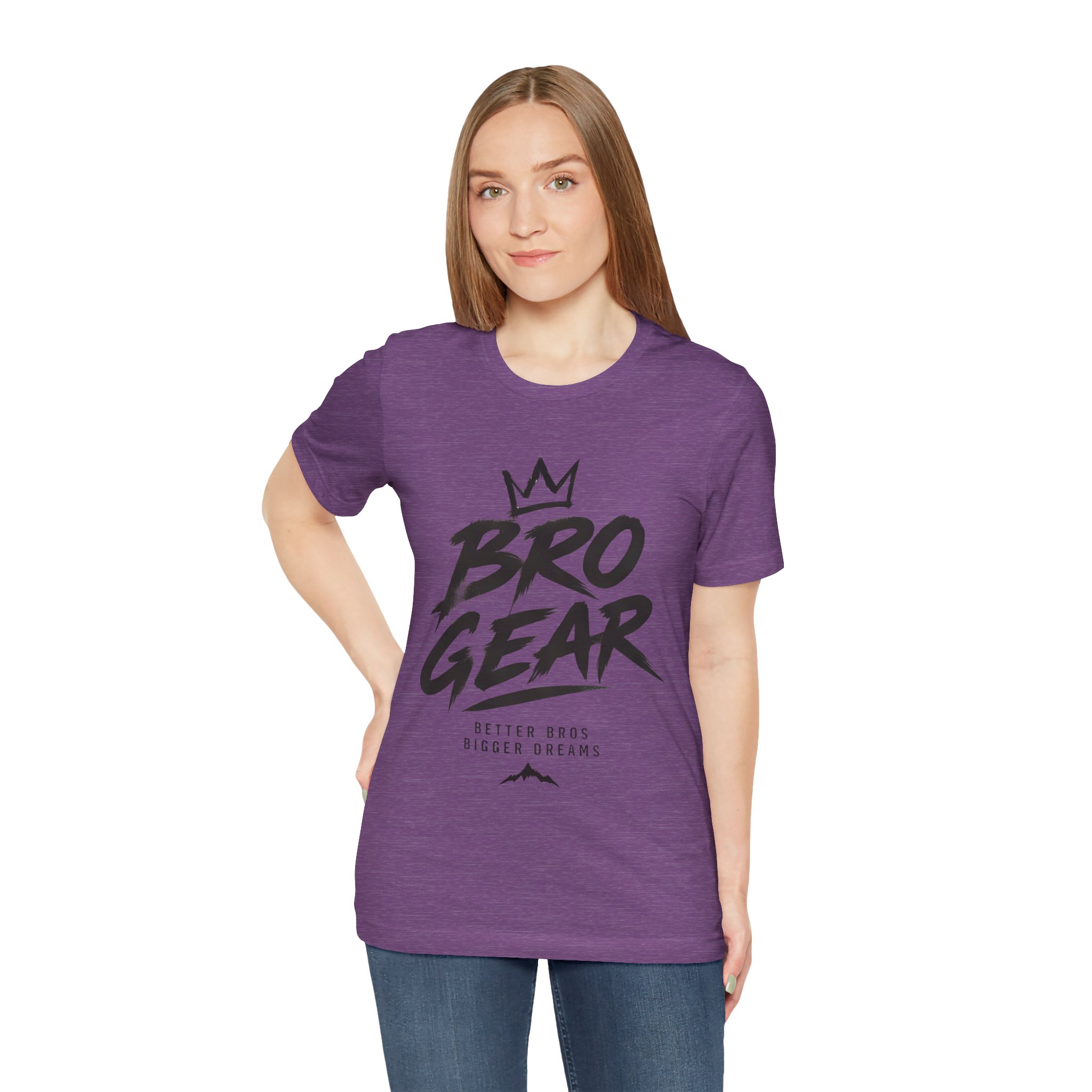 Bro Gear graphic tee | Bro Gear logo shirt, streetwear crown design - Image 64